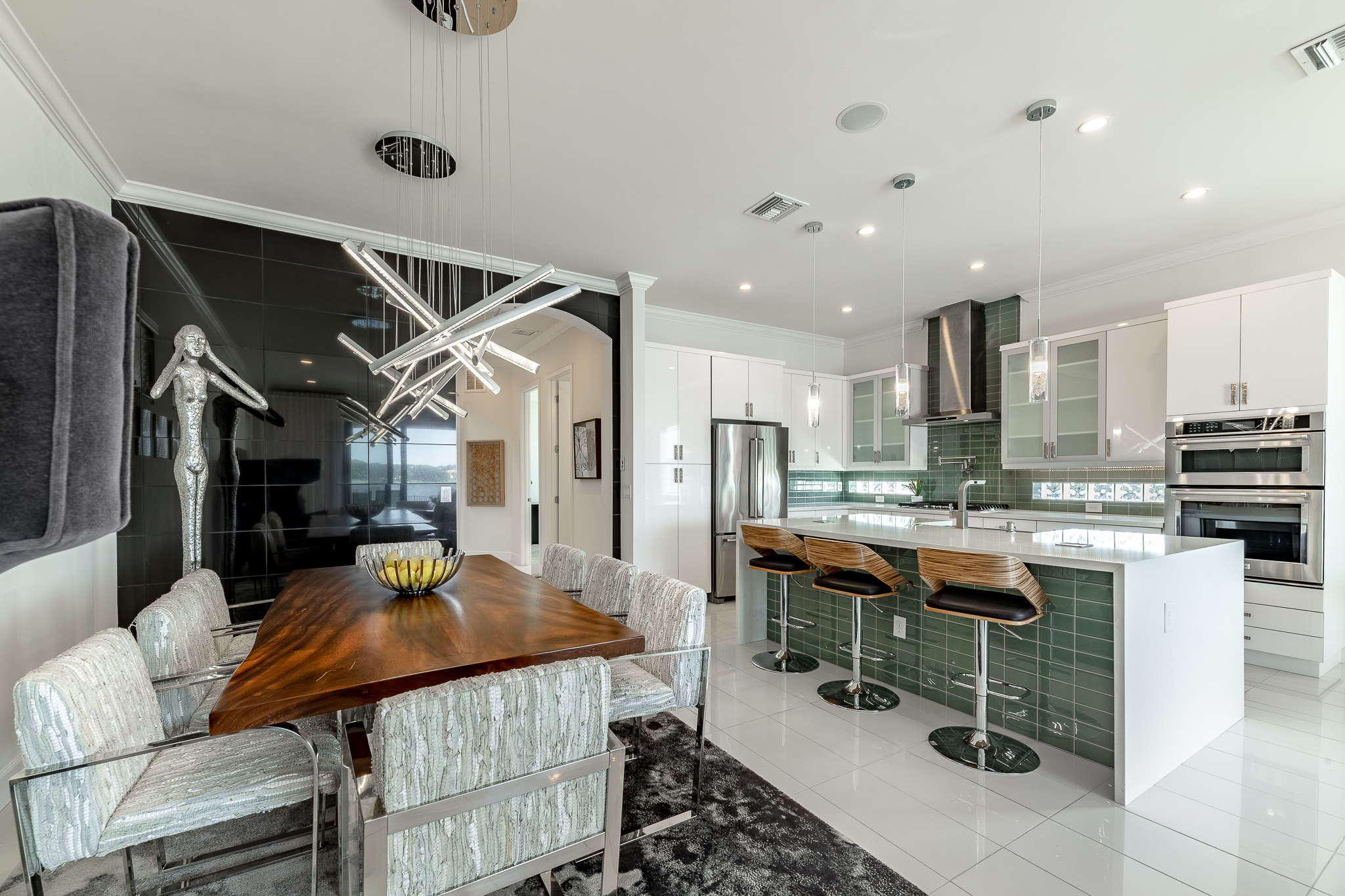 Luxury vacation rental interior dining room shoot in Orlando Florida